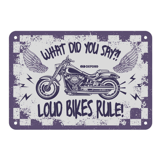 Oxford Garage Metal Sign: What Did You Say