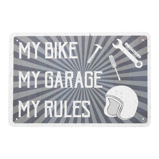 Oxford Garage Metal Sign: My Rules
