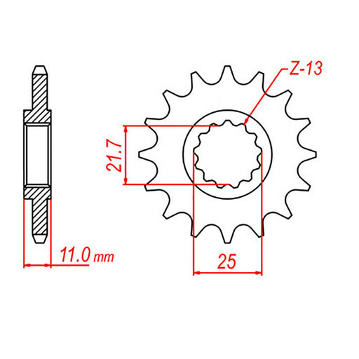 MTX 1595 Steel Front Sprocket #520 (10-595)