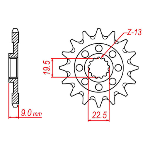 MTX 1442 Steel Front Sprocket #520 (10-442)