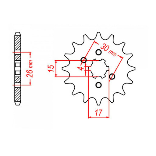 MTX 252 Steel Front Sprocket #420 (10-045)