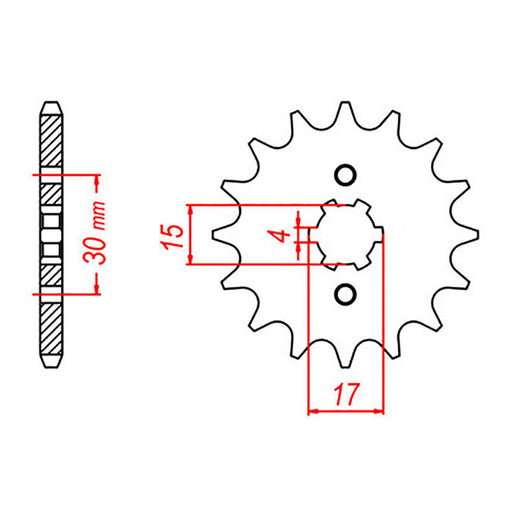 MTX 274 Steel Front Sprocket #428 (10-436)
