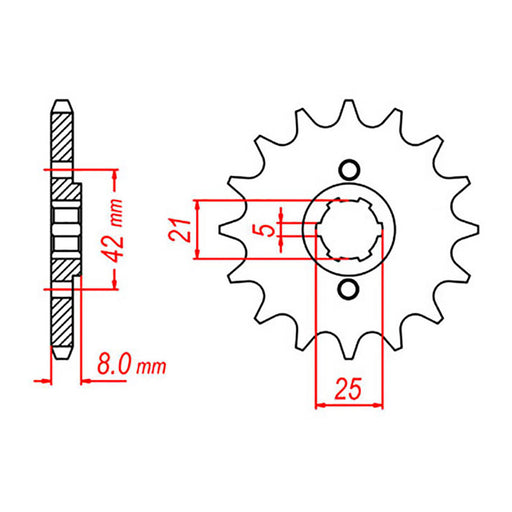 MTX 575 Steel Front Sprocket #520 (10-5Y1)