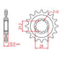 MTX 823 Hornet Lightweight Steel Front Sprocket #520 (10B-HQ6)