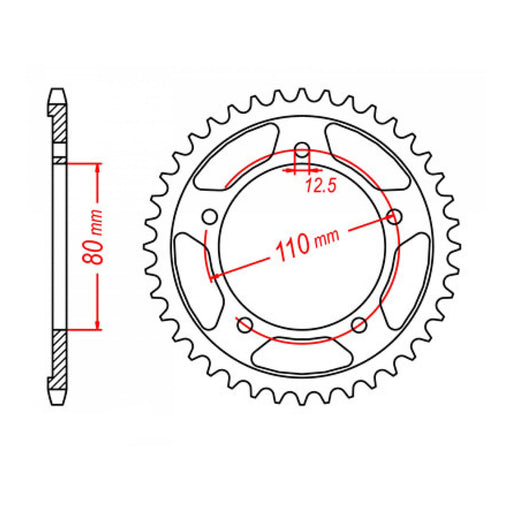 MTX 2010 Steel Rear Sprocket #530 (11-TR1)