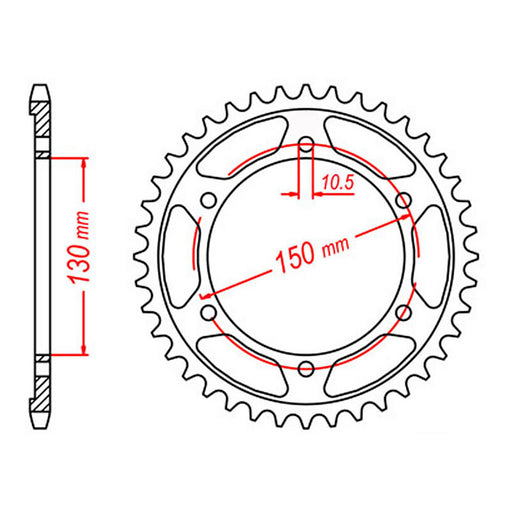 MTX 300 Steel Rear Sprocket #525 (11-4NX)