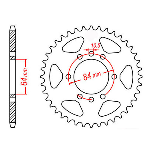 MTX 1826 Steel Rear Sprocket #520 (11-220)