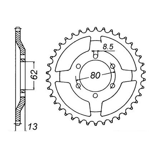 MTX 1869 Steel Rear Sprocket #428 (11-1KH)