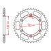 MTX 008 Steel Rear Sprocket #520 (11-BM8)