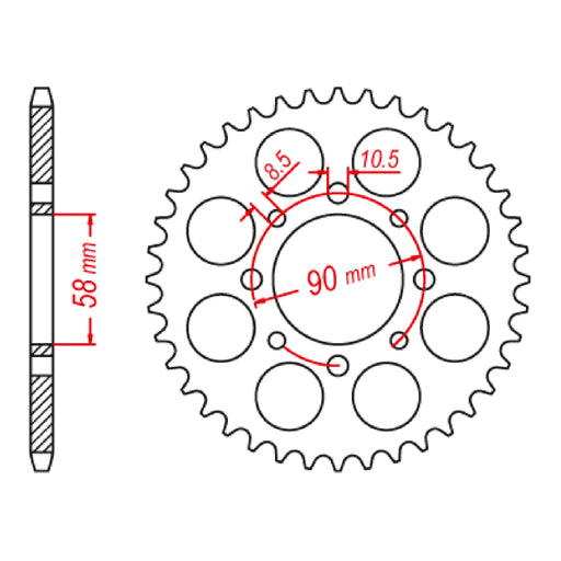 MTX 273 Steel Rear Sprocket #520 (11-KP9)