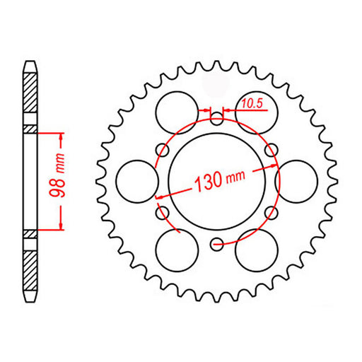 MTX 483 Steel Rear Sprocket #630 (11-118)