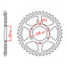 MTX 488 Steel Rear Sprocket #530 (11-054)