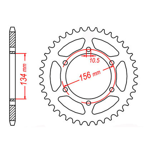MTX 472 Steel Rear Sprocket #520 (11-130)