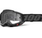 100% ACCURI2 ENDURO MOTO GOGGLE BLACK CLEAR LENS 100 Percent