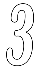 170mm Kurly Numbers NO. 3 White (10 Pkt) MCS