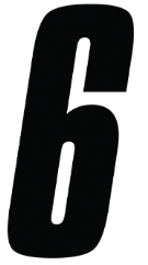 150MM Euro SX NO. 6 Black (10 Pkt) MCS