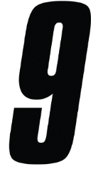 150MM Euro SX NO. 9 Black (10 Pkt) MCS