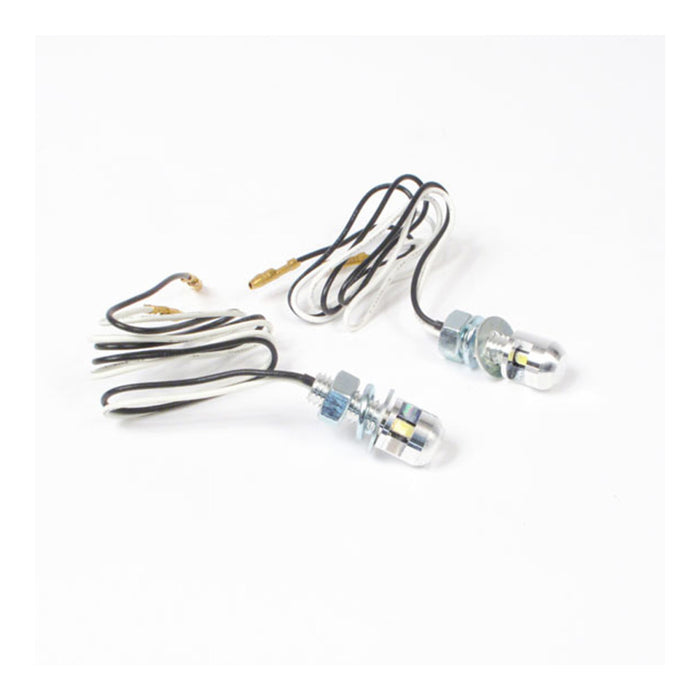 WHITES NUMBER PLATE LED BOLT LIGHT 13.5X12.8 SIL (Pair)