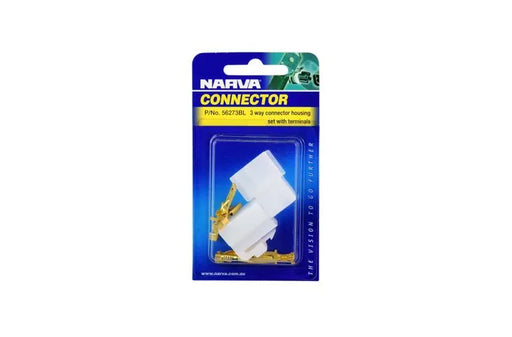 Three Way Quick Connector Housing Male 2 Pack Narva