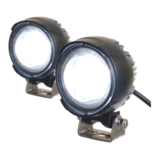 Whites LED Light 60mm Lens - Pair - Osram LED - with harness