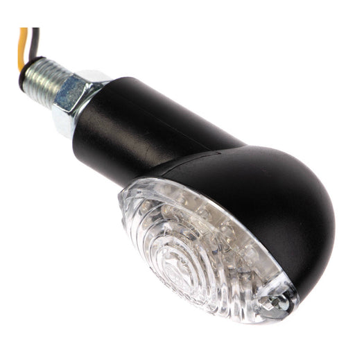 Whites LED Mini-Catseye Flasher - Black, Short Stem