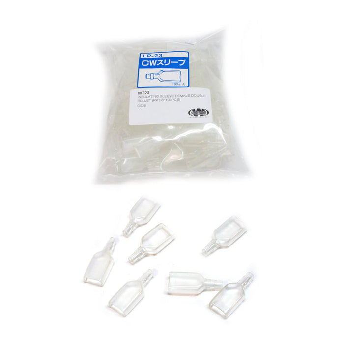 INSULATING SLEEVE FEMALE DOUBLE BULLET (PKT OF 100PCS)