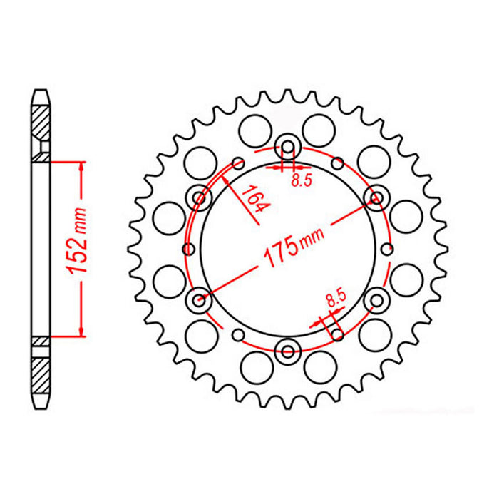 XAM Sprocket Kit Yamaha TT250 R '93-'95 - 520NSDC Gold 14/43