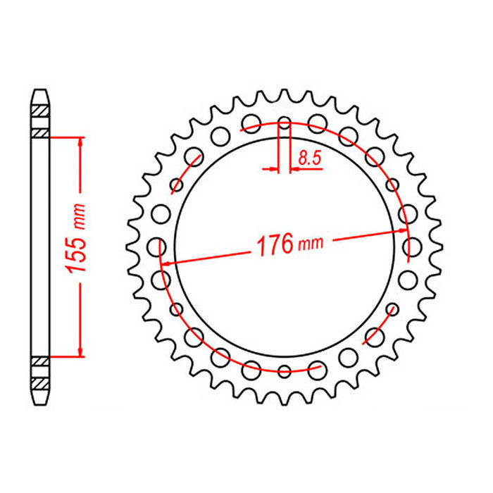 XAM Sprocket Kit Triumph Speed Triple 1050i '05-'11 X-Ring Gold 18/42