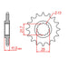 XAM Sprocket Kit Yamaha FZ6/R '10-'15 X-Ring 16/46