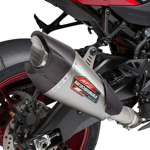 Yoshimura GSX-R1000 17-25 AT2 Stainless Slip-On Exhaust, w/ Stainless Muffler Yoshimura