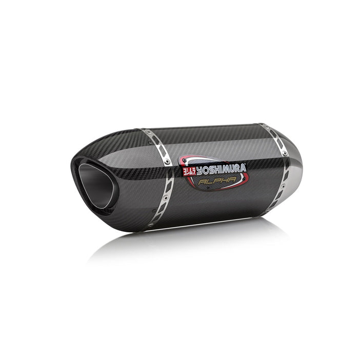 Yoshimura GSX-R600/750 11-24 ALPHA Stainless Slip-On Exhaust, w/ Carbon Fiber Muffler Yoshimura
