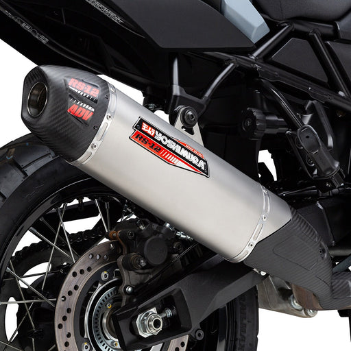 Yoshimura V-STROM 800 23-25 RS-12 ADV Stainless Slip-On Exhaust, w/ Stainless Muffler Yoshimura