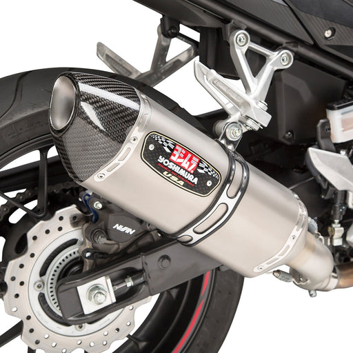 Yoshimura CBR500R 16-25 R-77 Stainless Slip-On Exhaust, w/ Stainless Muffler Yoshimura