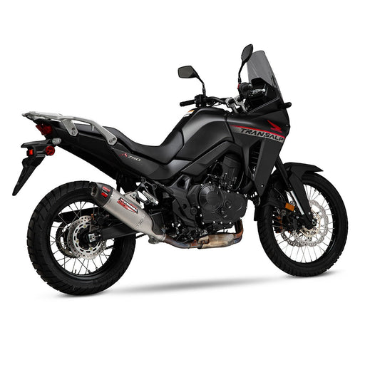 Yoshimura TRANSALP 2024 RS-12 Stainless Slip-On Exhaust, w/ Stainless Muffler Yoshimura