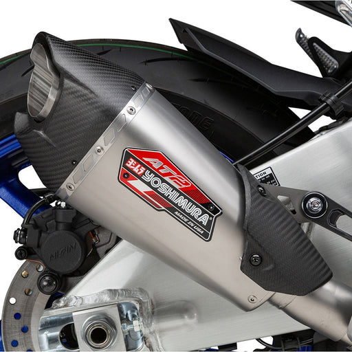 Yoshimura MT-10 22-25 AT2 Stainless Slip-On Exhaust, w/ Stainless Muffler Yoshimura