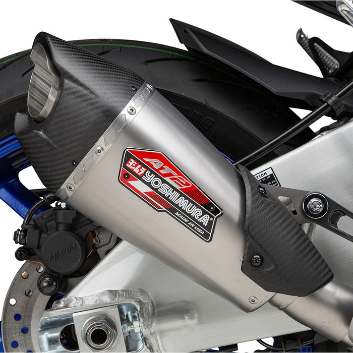 Yoshimura MT-10 22-25 AT2 Stainless Slip-On Exhaust, w/ Stainless Muffler Yoshimura