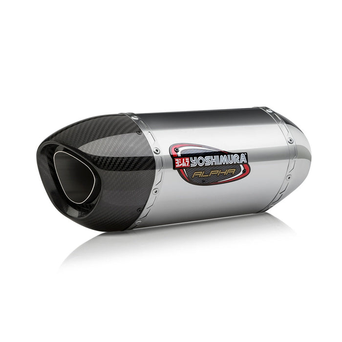Yoshimura YZF-R1/M/S 15-19 ALPHA Stainless Slip-On Exhaust, w/ Stainless Muffler Yoshimura