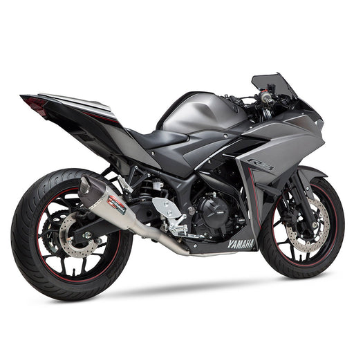 Yoshimura YZF-R3 15-24 Race AT2 Stainless Full Exhaust, w/ Stainless Muffler Yoshimura