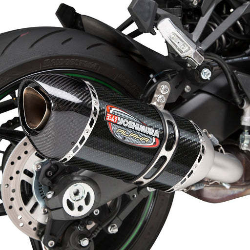 Yoshimura NINJA 1000SX 20-24 / NINJA 1100SX 2025 ALPHA Stainless Slip-On Exhaust, w/ Carbon Fiber Muffler Yoshimura
