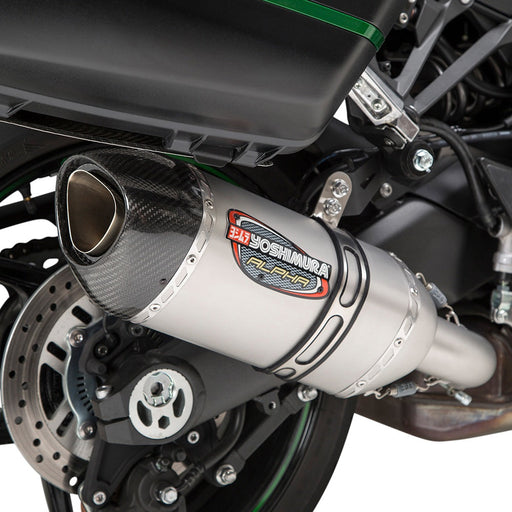 Yoshimura NINJA 1000SX 20-24 / NINJA 1100SX 2025 ALPHA Stainless Slip-On Exhaust, w/ Stainless Muffler Yoshimura