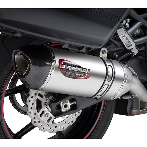 Yoshimura VERSYS 1000 15-18 ALPHA Stainless Slip-On Exhaust, w/ Stainless Muffler Yoshimura