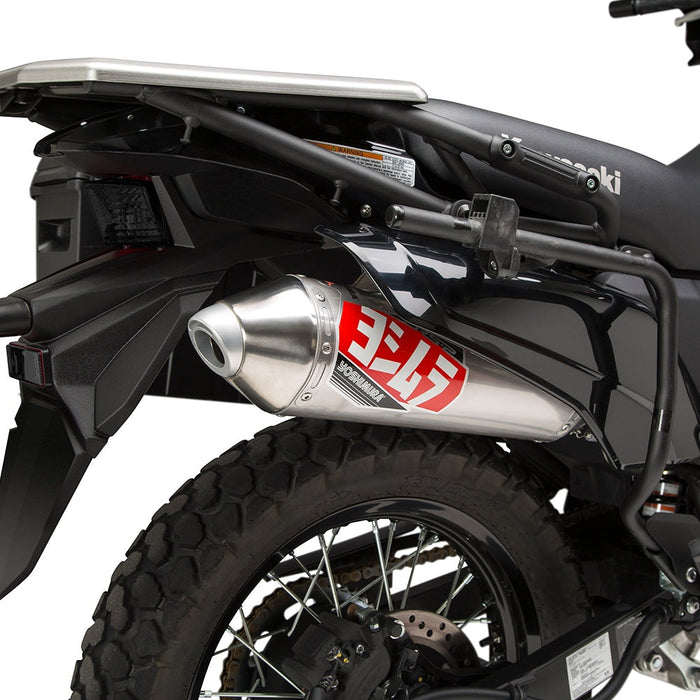 Yoshimura KLR650 2022-24 Race RS-2 Stainless Slip-On Exhaust, w/ Stainless Muffler Yoshimura