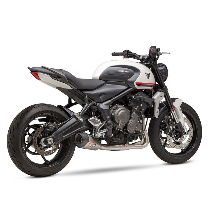 Yoshimura TRIDENT 21-23 / 22 TIGER SPORT 660 Race AT2 Stainless Full Exhaust, w/ Stainless Muffler Yoshimura