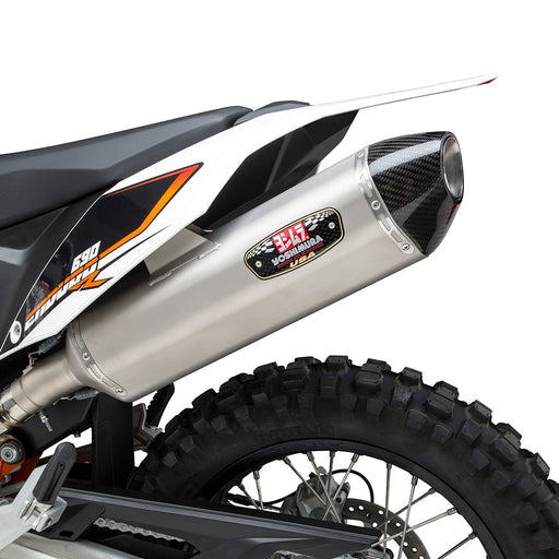 Yoshimura HUSQ 701/KTM 690 R Race R-77 Stainless Slip-On Exhaust, w/ Stainless Muffler Yoshimura
