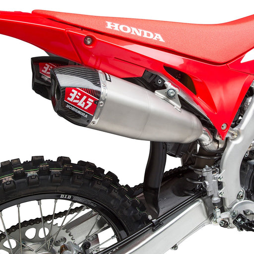 Yoshimura CRF250R 20-21 / RX RS-9T Stainless Slip-On Exhaust, w/ Dual Stainless Mufflers Yoshimura