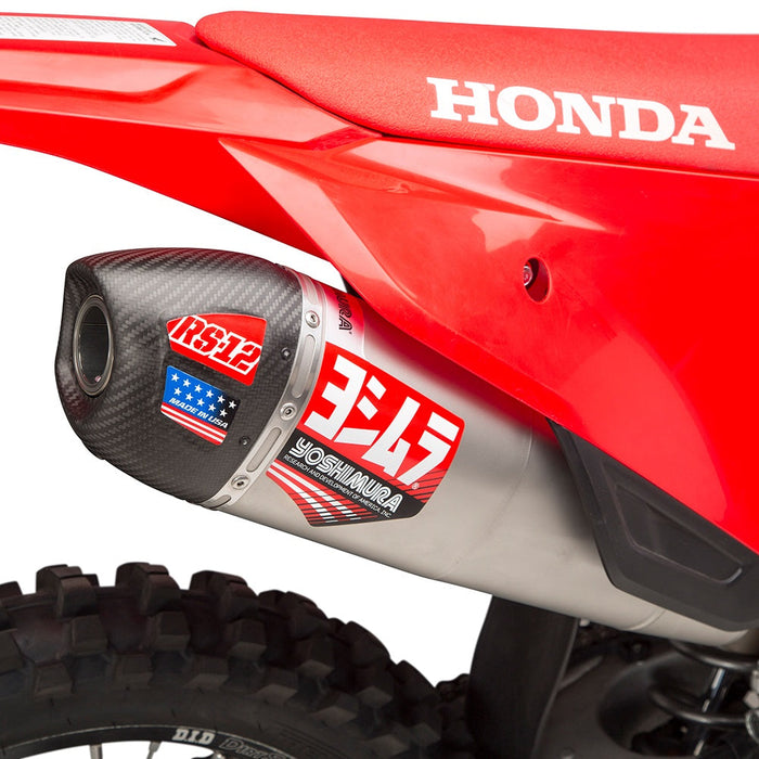 Yoshimura CRF250R/RX 22-24 RS-12 Stainless Slip-On Exhaust, w/ Stainless Muffler Yoshimura