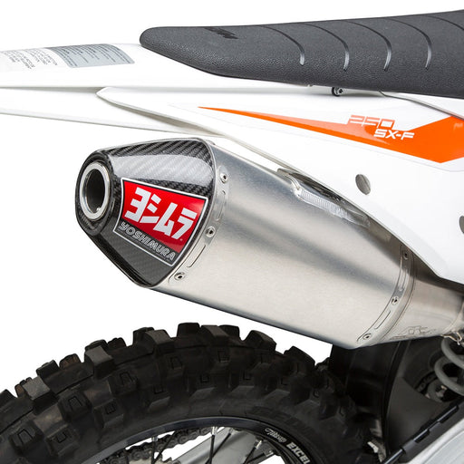 Yoshimura KTM/HUSQ 250/350 19-22 RS-4 Stainless Slip-On Exhaust, w/ Aluminum Muffler Yoshimura