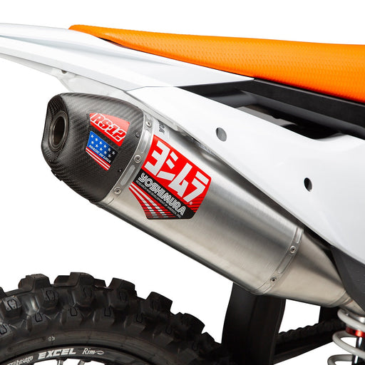 Yoshimura KTM/Husqvarna 250/350/450 23-24 RS-12 Stainless Slip-On Exhaust, w/ Aluminum Muffler Yoshimura