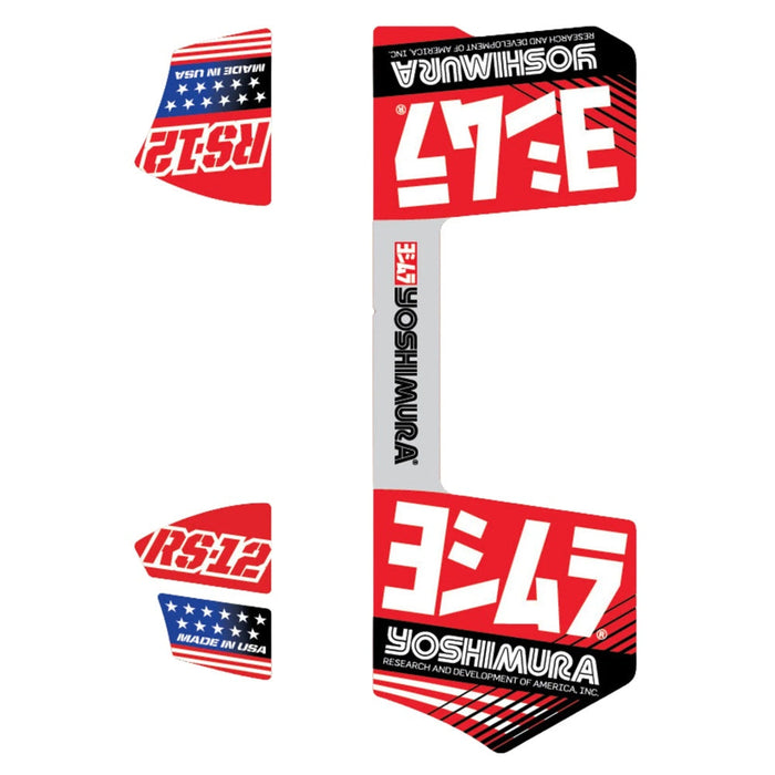 Yoshimura MUFFLER BADGE RS-12 Decal Set (4 pcs) Yoshimura
