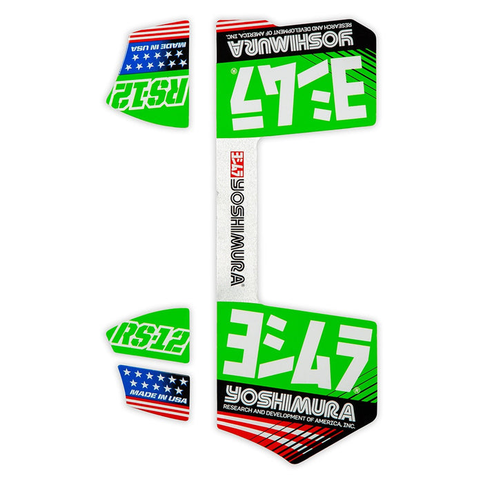 Yoshimura RS-12 OE Branded Four Piece Decal Kit Yoshimura